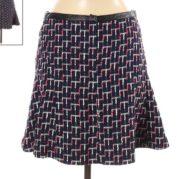 NWT H&M Geometric Tweed Knit Flare Skirt - Picture 2 of 7